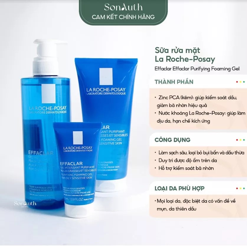 (MUA 1 TẶNG 1) Sữa Rửa Mặt Tạo Bọt La Roche-Posay Effaclar