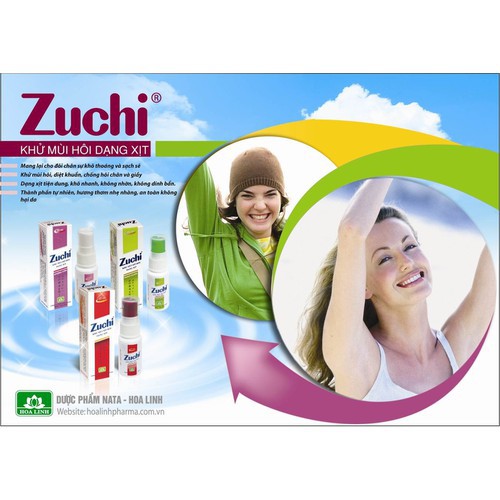Bộ 2 chai Xịt Nách Zuchi Thảo Dược 20ml ( Xanh )