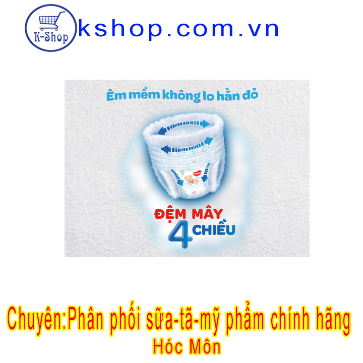 [HCM]Tã quần Huggies size L – 38 miếng (9-14kg) Đệm mây 4 CHIỀU