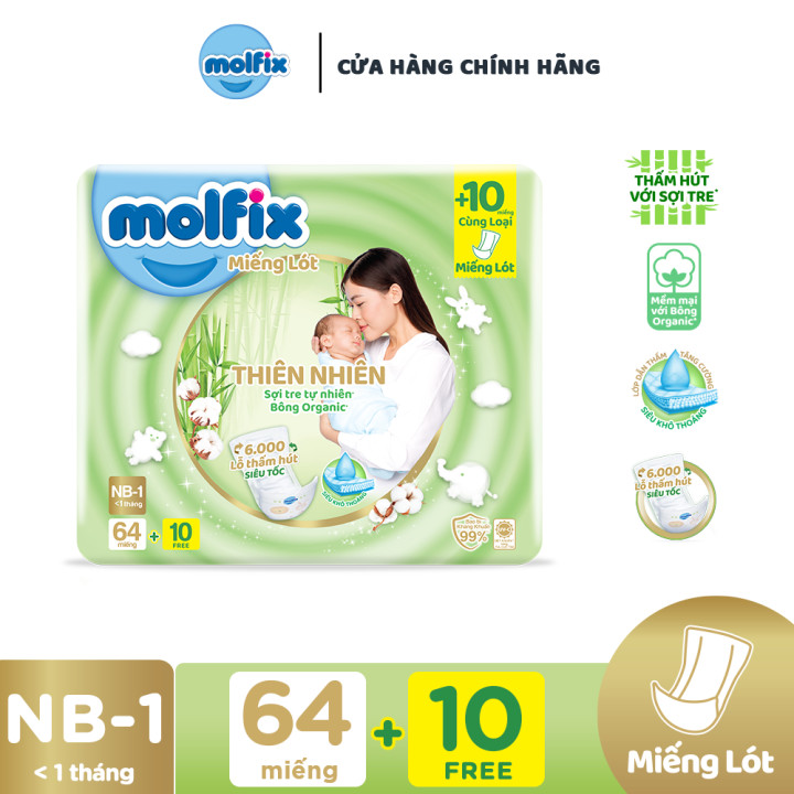 [HÀNG CỘNG MIẾNG] Miếng lót sơ sinh Molfix NB1/NB2