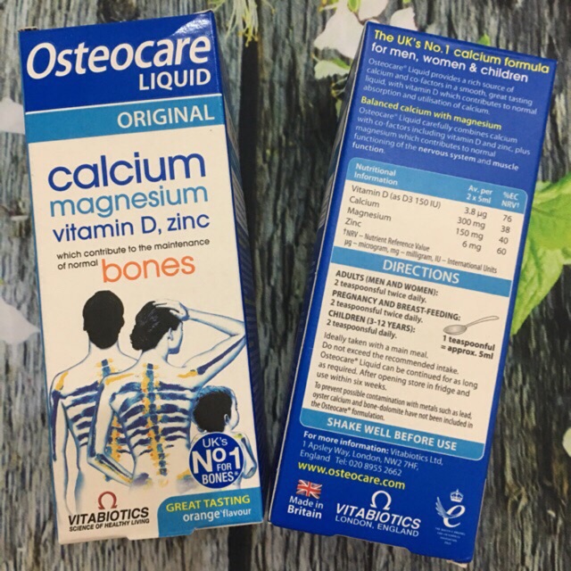 Canxi Dạng Nước Osteocare - Anh