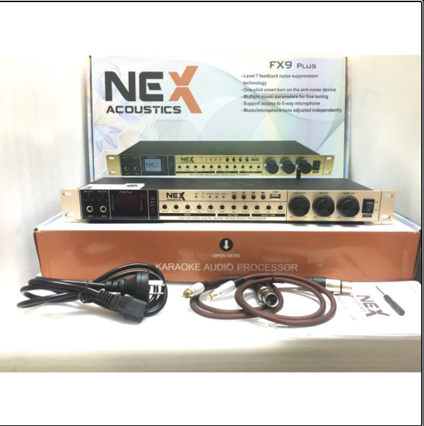 [Phiên Bản Cao Cấp 2021] Vang Cơ Karaoke Tốt - Vang Cơ NEX FX9 PLUS Karaoke Chuyên Nghiệp Âm Thanh Đỉnh Cao, Màn Hình Hiện Thi Logo,Giao Diện Nhạc,Tích Hợp Mạch Chống Hú Tự Động - Chức Năng Nâng Tiếng (EXCITER) Cho Âm Thanh Đầy Đặn