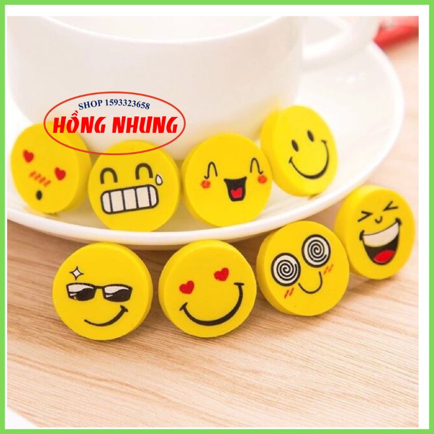 [Mới] Túi Gồm 4 Viên Tẩy Mặt Cười (Tẩy Hình Mặt Cười)