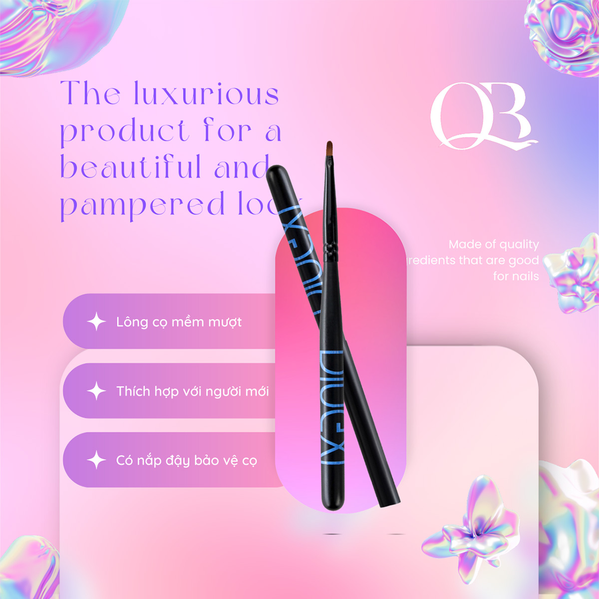 Cọ vẽ nail cọ vẽ hoa cúc (cọ bản tròn) Dingxi