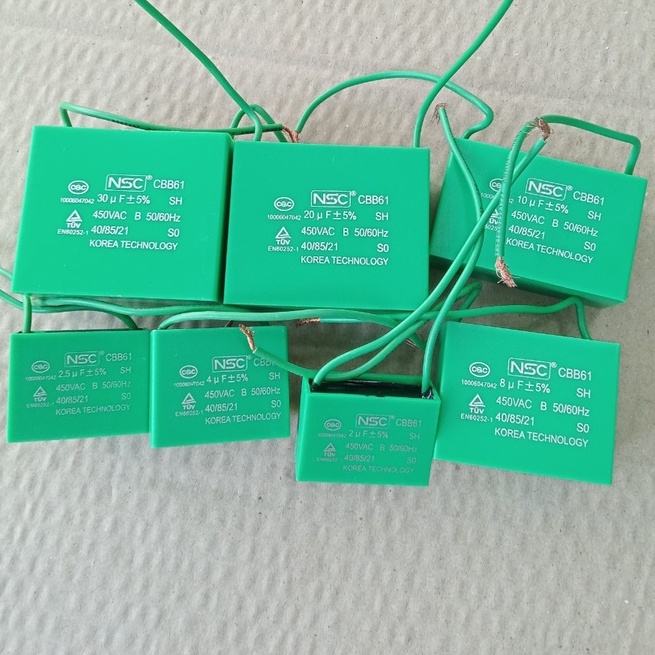 Tụ điện vuông, màu xanh NSC-Hàn Quốc