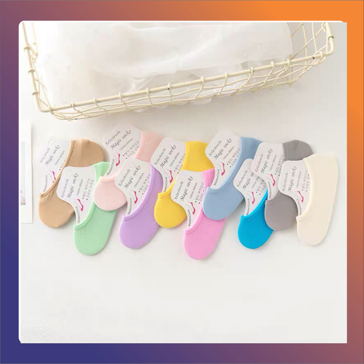 Set 10 đôi tất hài lali, tất hài mỏng nhẹ, chất liệu cotton mềm .