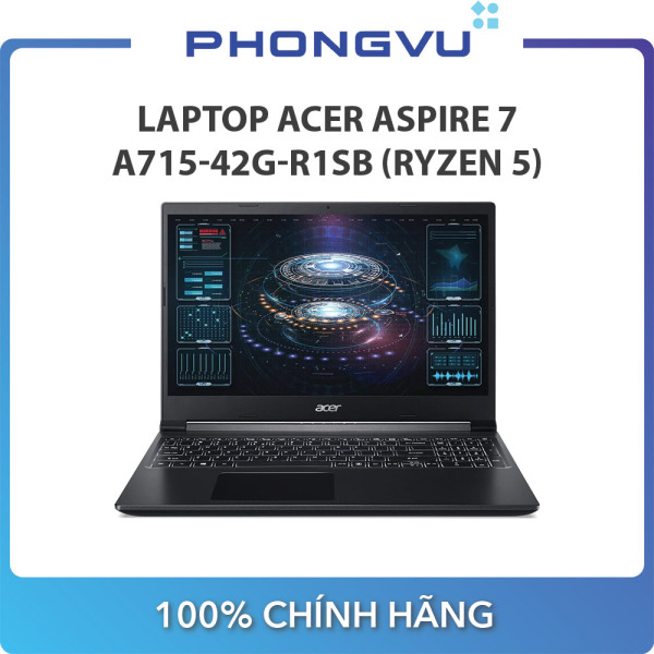 Laptop ACER Aspire 7 A715-42G-R1SB (15.6 Full HD 144Hz / Ryzen 5 5500U / RAM 8GB / SSD 256GB / GTX 1650 / Win 10) - Bảo hành 12 tháng