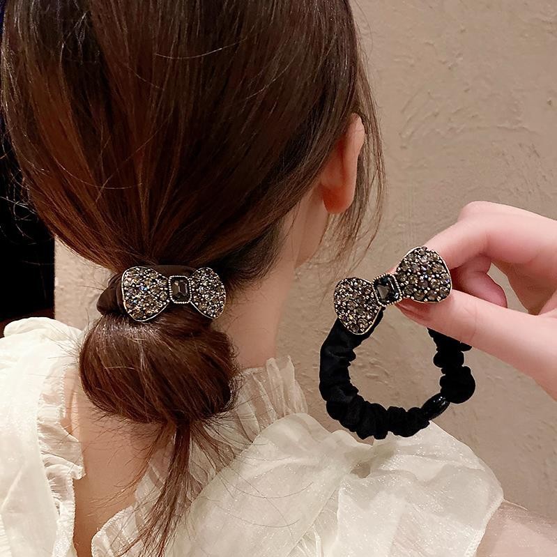 Dây Cột Tóc Nơ Đá Xinh Xắn Sang Chảnh Cho Nữ