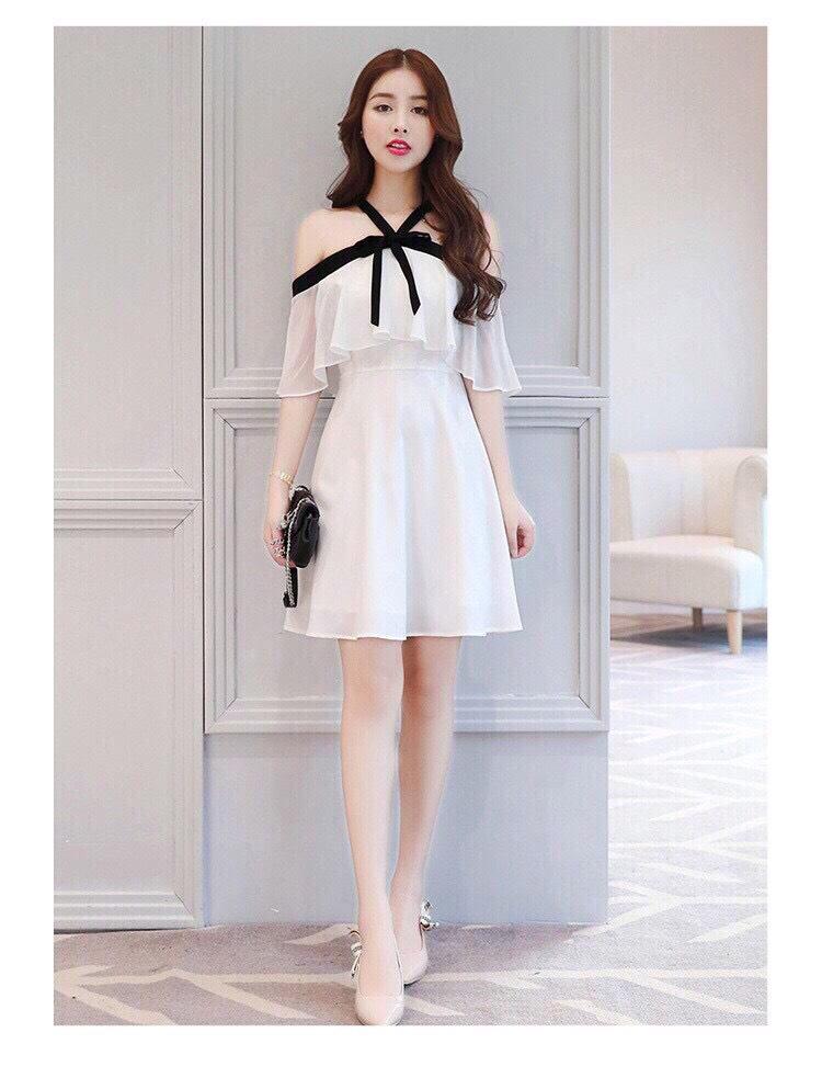 ĐẦM TRỄ VAI THẮT NƠ