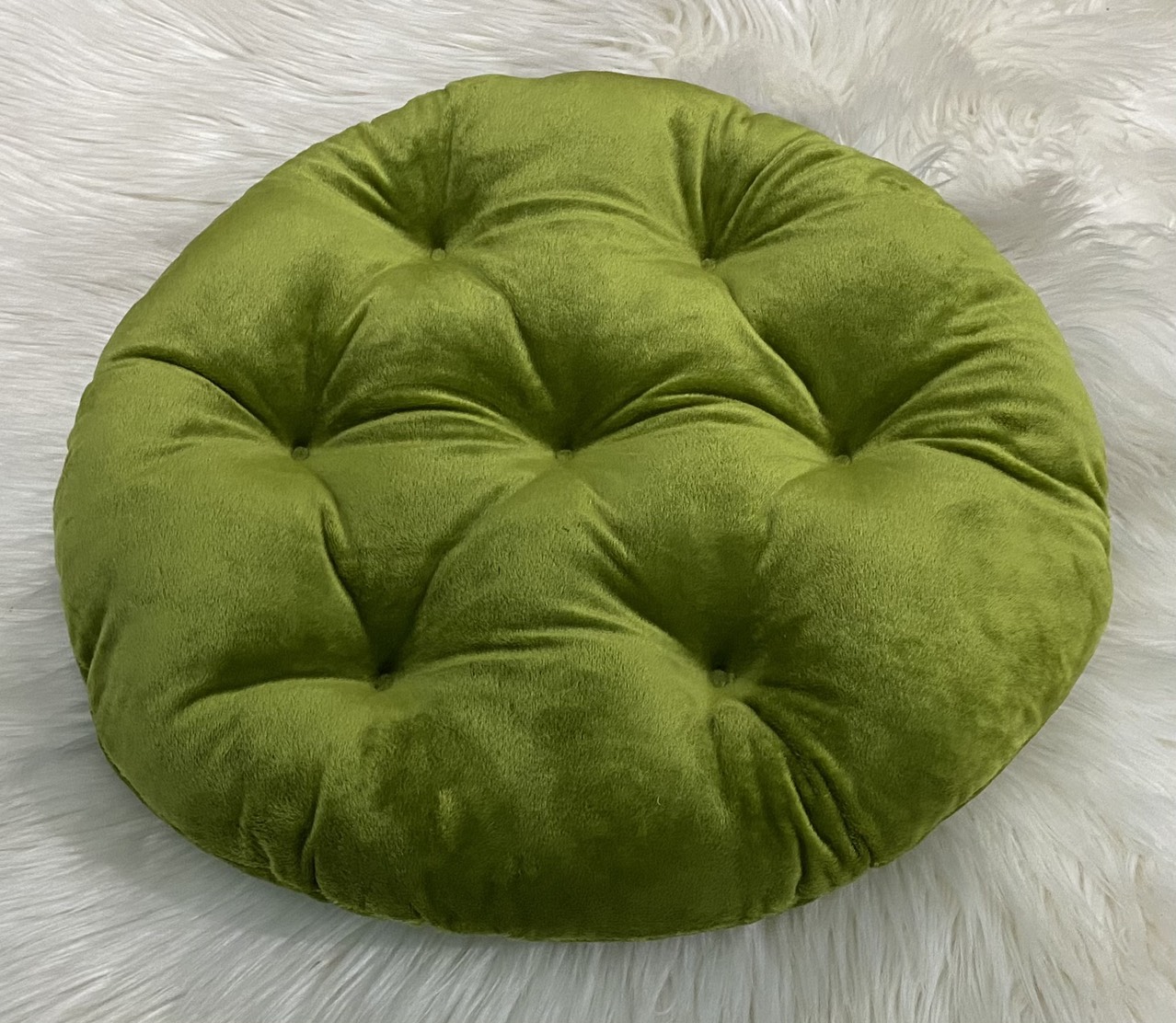 [HCM][ SIZE 40CM DÀY 6CM ] ĐỆM NGỒI BỆT TRÒN VẢI NỈ NHUNG CAO CẤP SBK044