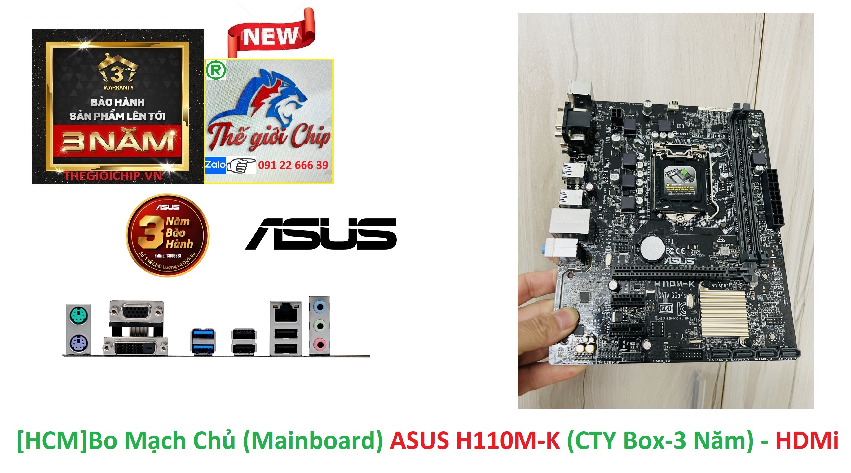 Bo mạch chủ asus h110m-k - hdmi