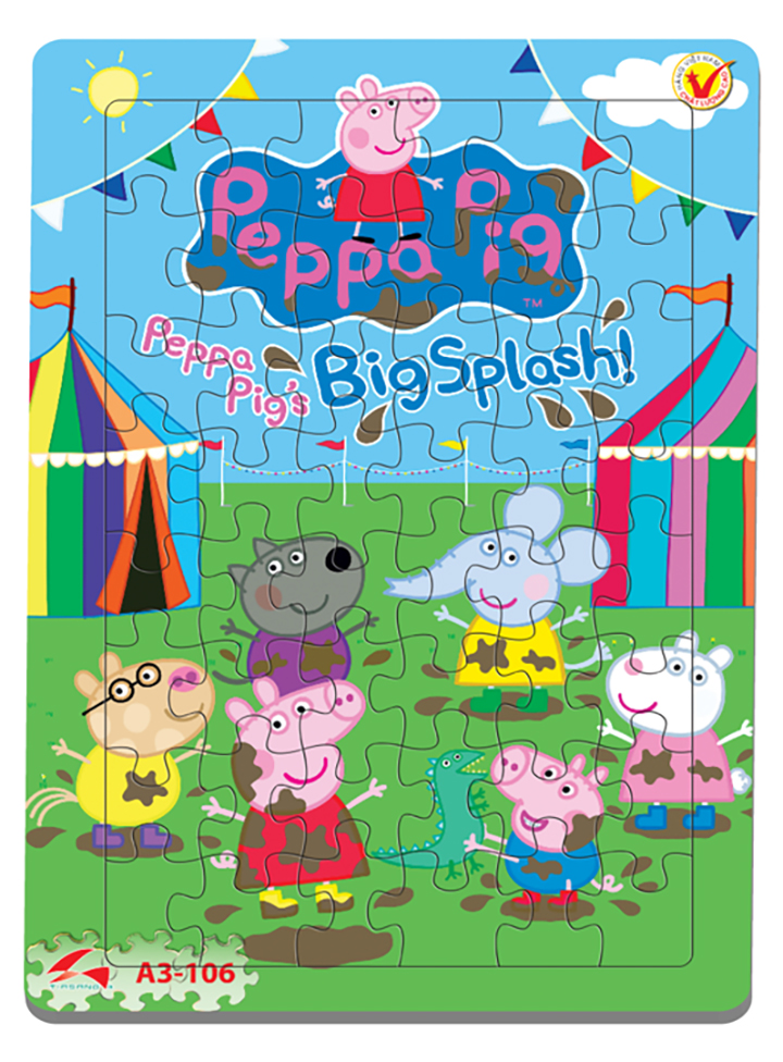 Tranh xếp hình Tia Sáng phát triển trí tuệ cho bé 048 mảnh - Peppa Pig Big Splash - MSP: A3-106