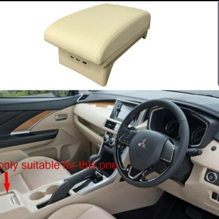 Hộp tỳ tay Mitsutbishi Xpander Mầu Đen - Bọc da Pu Cao Cấp