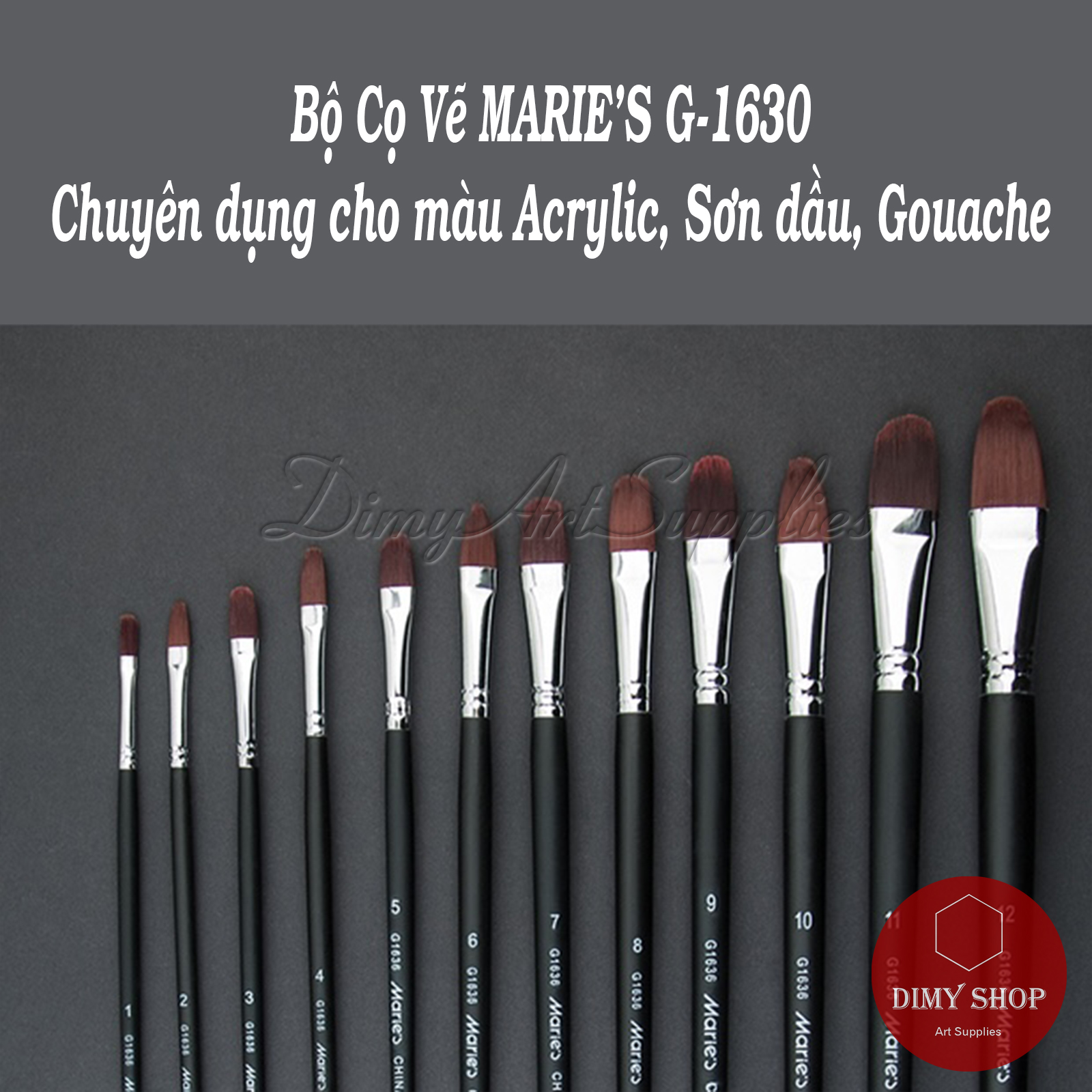 [HCM]Cọ Vẽ Maries Oval G1630 Giá Rẻ