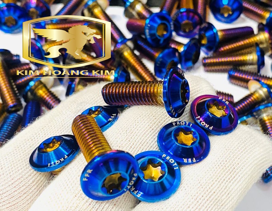 Bộ 4 con ốc Proti Inox xi Titan gắn đĩa trước,sau Tất Cả các dòng xe máyHOTHOT