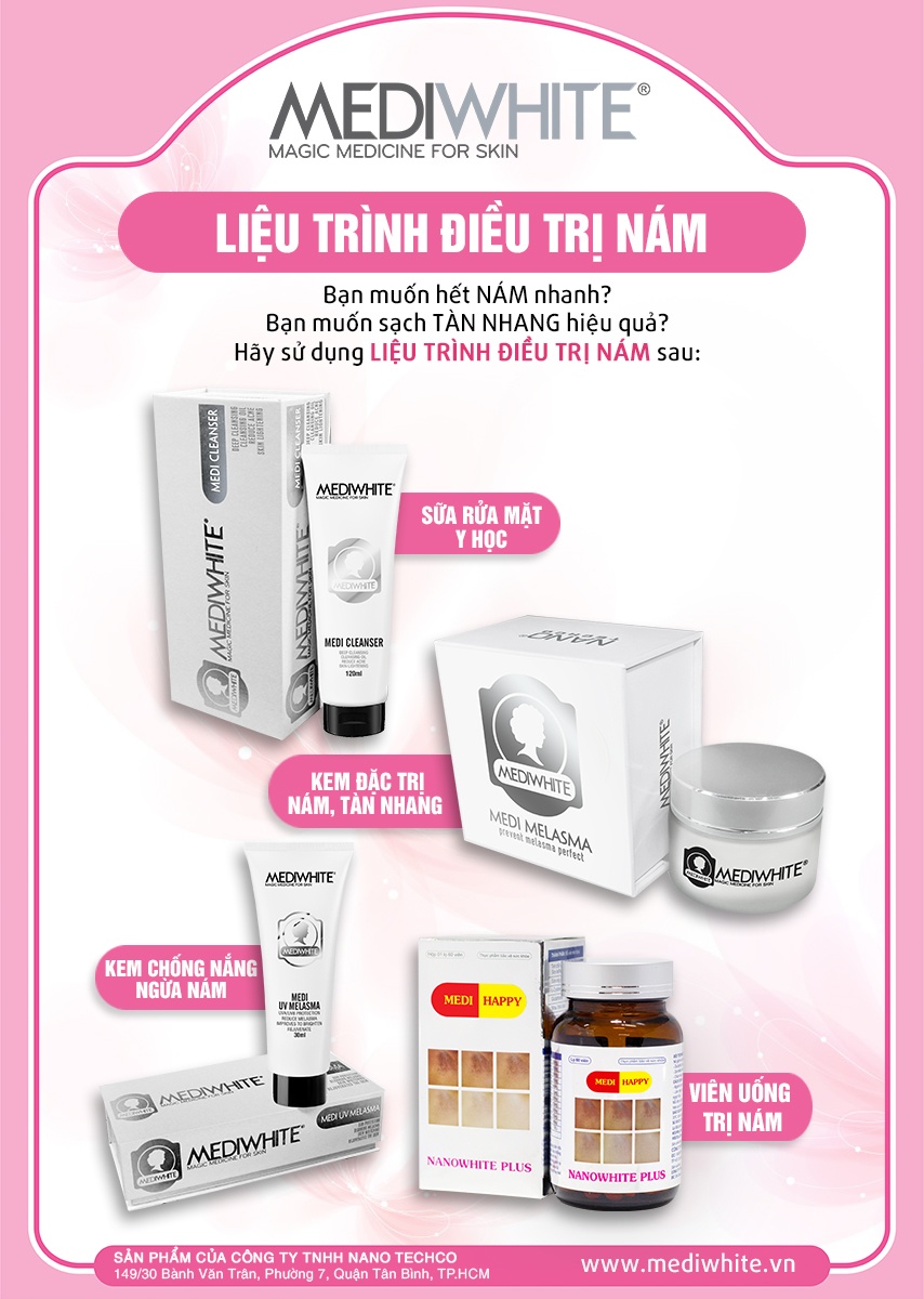 [HCM]MEDI WHITE MELASMA - KEM SẠCH NÁM 25G