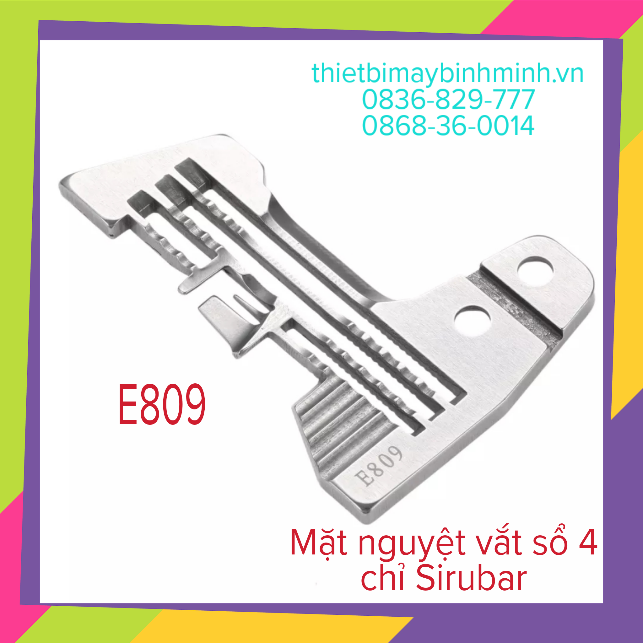 Mặt nguyệt vắt sổ 4 chỉ sirubar mã e809