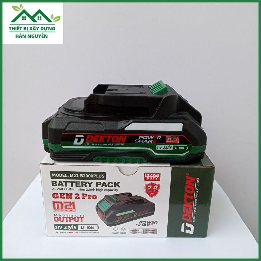 Pin Dekton 2Ah M21-B2000Plus 21V Li-ion 5cell