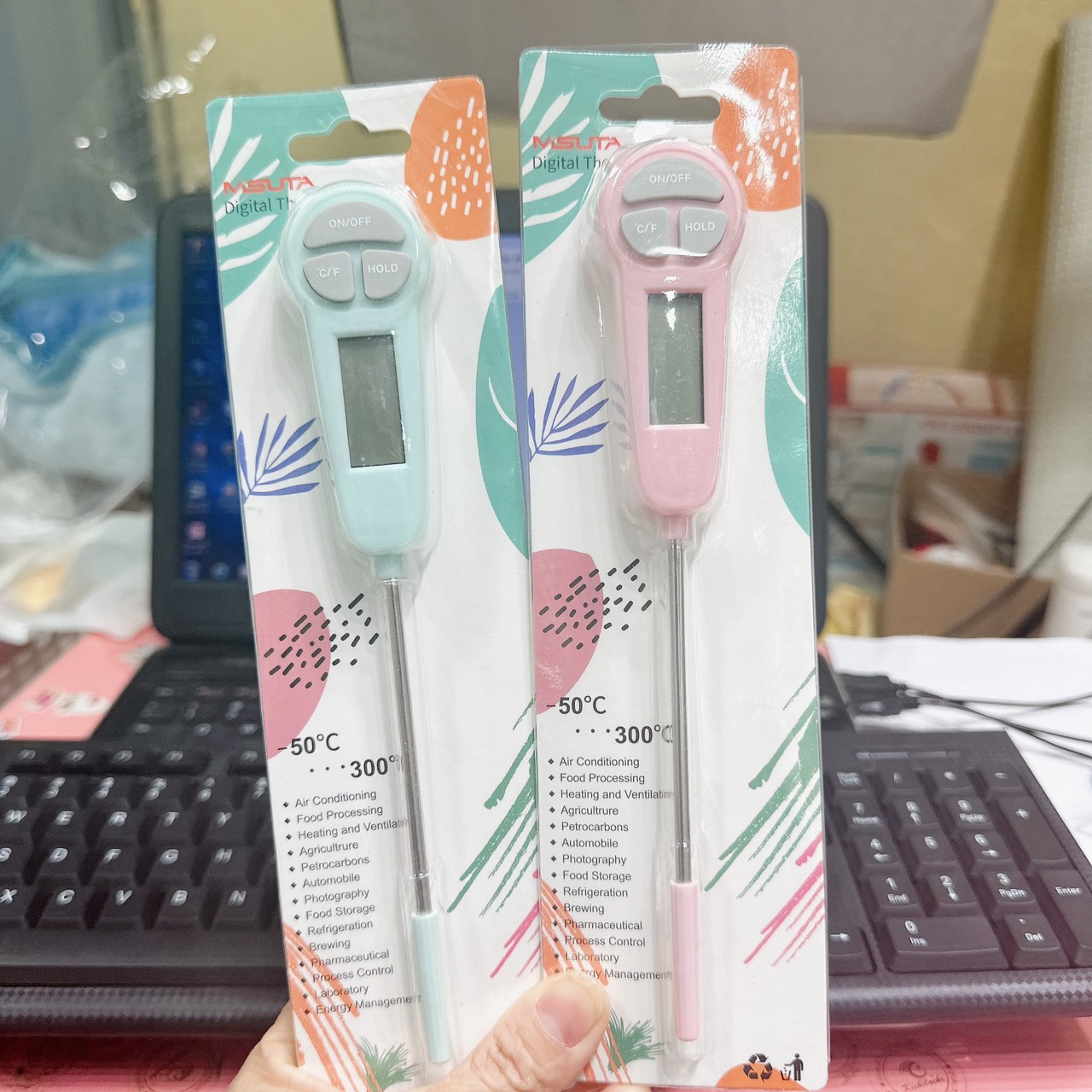 Nhiệt kế đo nước pha sữa, đo nhiệt độ nước, thức ăn Misuta