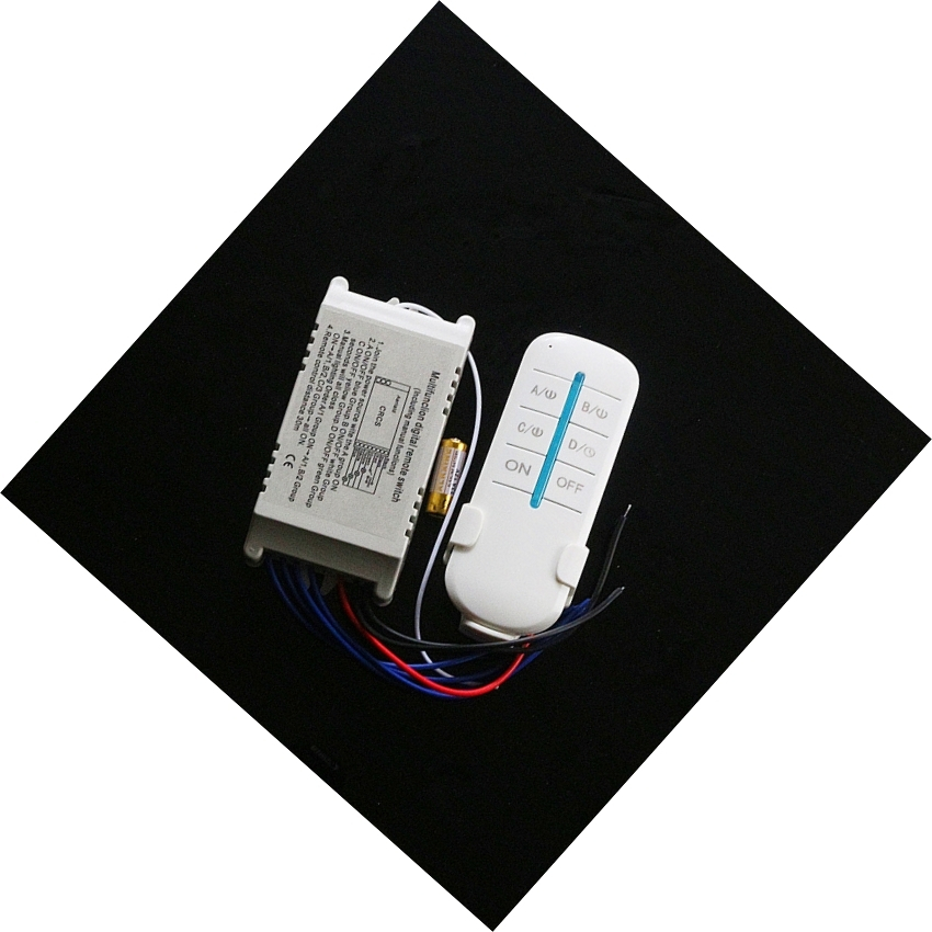 bộ thu phát sóng 4 kênh bằng sóng RF 1000w/220V , điều khiển 4 thiết bị đèn cùng lúc, cong tac dieu khien