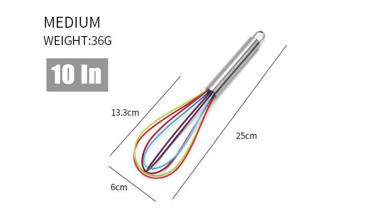 Phới đánh trứng nhiều size - Dụng cụ đánh trứng silicone