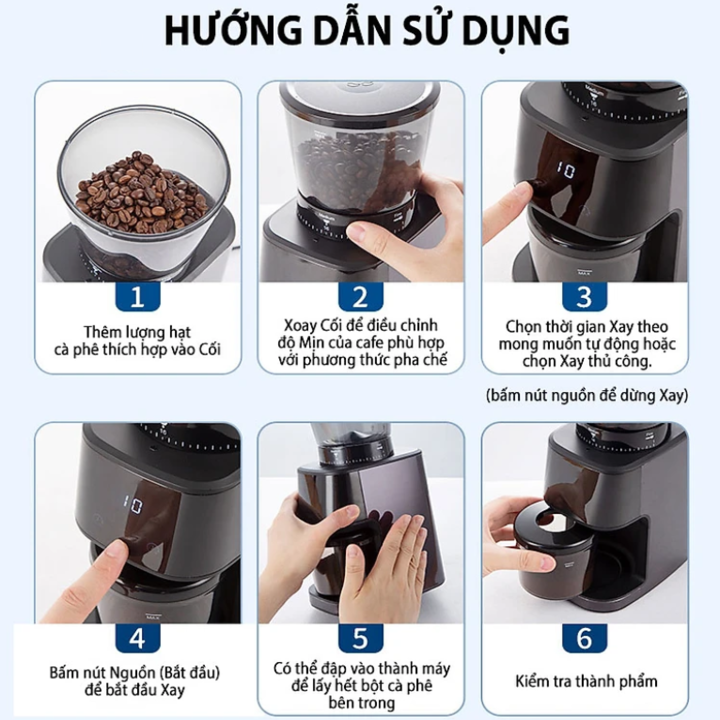 Máy xay cà phê cao cấp thương hiệu BD-CG015, công suất 150W, phù hợp với pha coldbrew, pha phin,... [BẢO HÀNH 12 THÁNG]