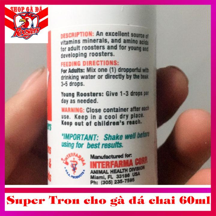 SuperTron B12 60ml -nuôi gà chế độ đá dạng nhỏ giọt