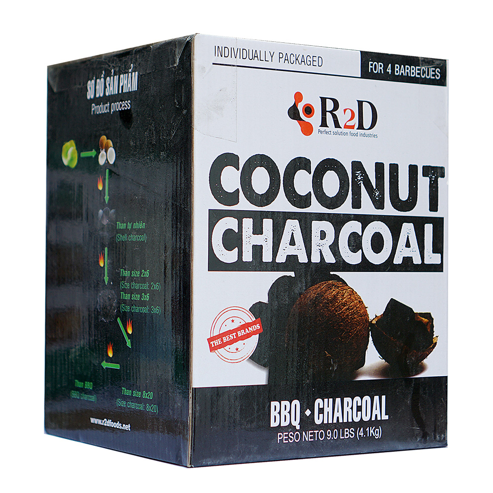 [HCM]Than Gáo Dừa Không Khói R2D - 4Kg