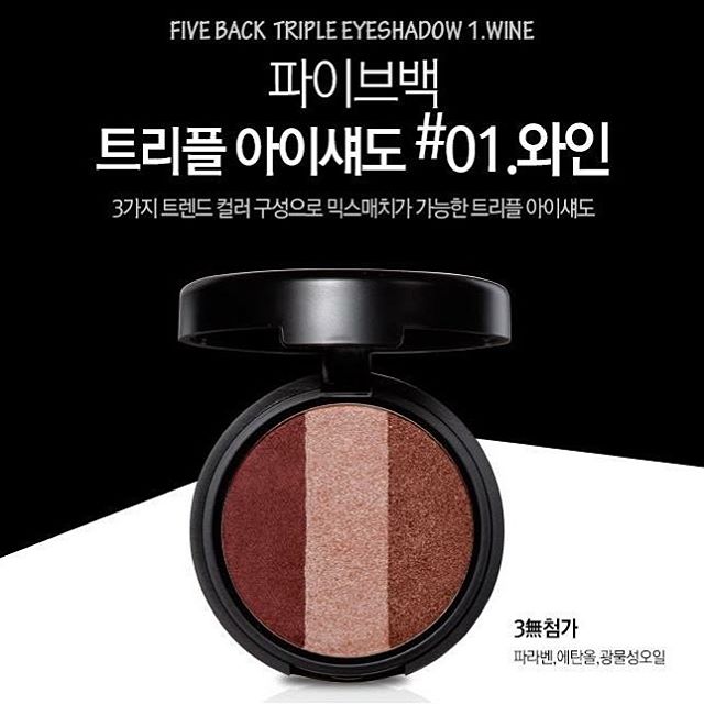 [Mua 2 tặng 1] ( Hàn Quốc) Phấn mắt phối 3 màu Five Back Triple Eyeshadow 3g