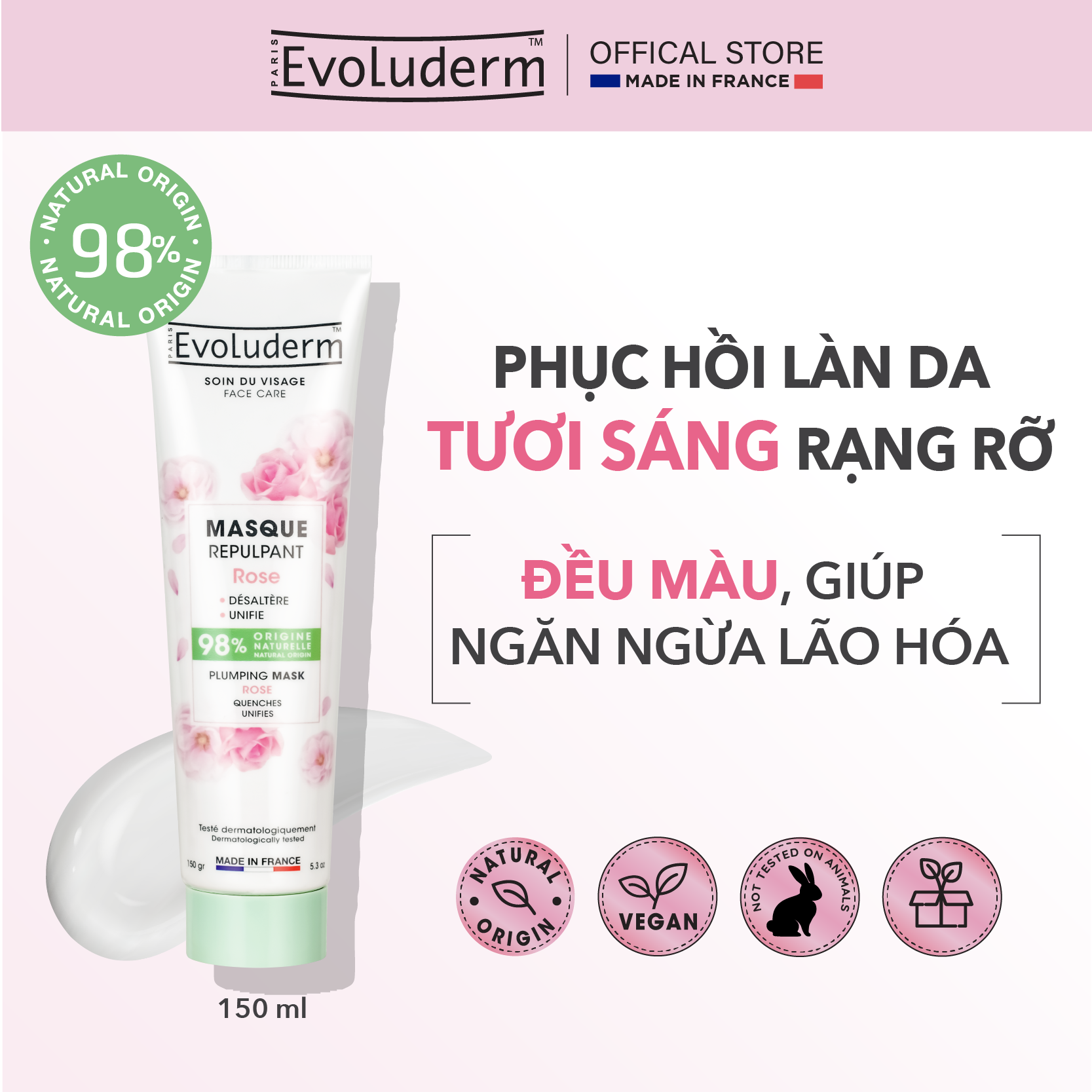Evoluderm Facial Mask for Facial Skin Care Evoluderm 150ml