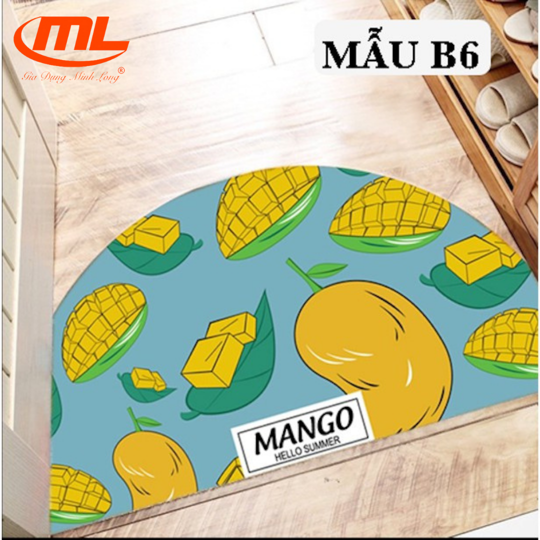 [ THẢM LAU CHÂN ] THẢM BÁN NGUYỆT 3D