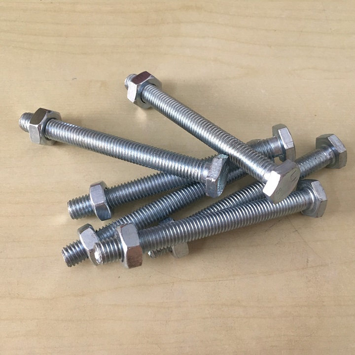 10 BỘ -  M10x100mm BULONG LỤC GIÁC - BULON 10 LI