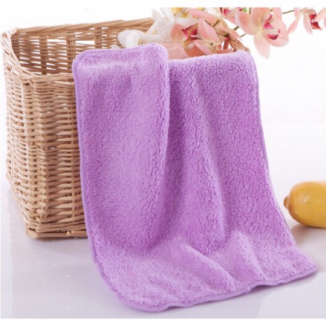 Khăn mặt  khăn lau mặt lông cừu KT: 50cmx25cm