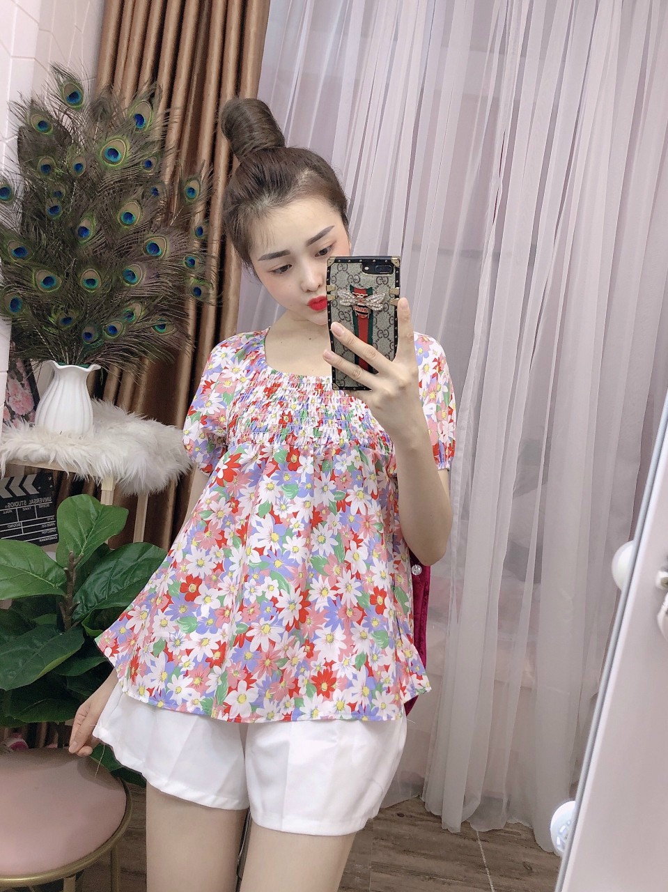 Sét bộ hoa quần đùi-HC#setbonu