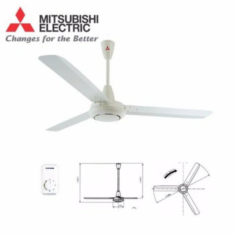 Quạt Trần Mitsubishi 3 Cánh C60-GY WH