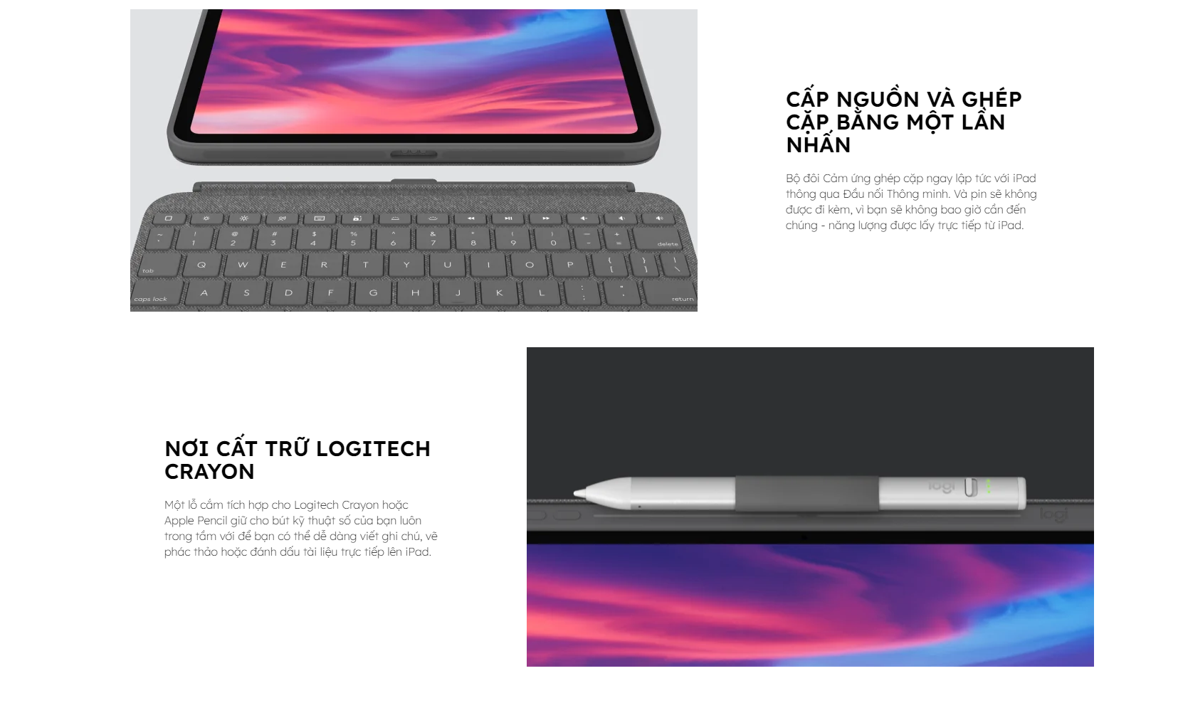 Bao da bàn phím Logitech Combo Touch iPad Gen 10 (10.9 inch) - Bảo hành chính hãng 12 tháng