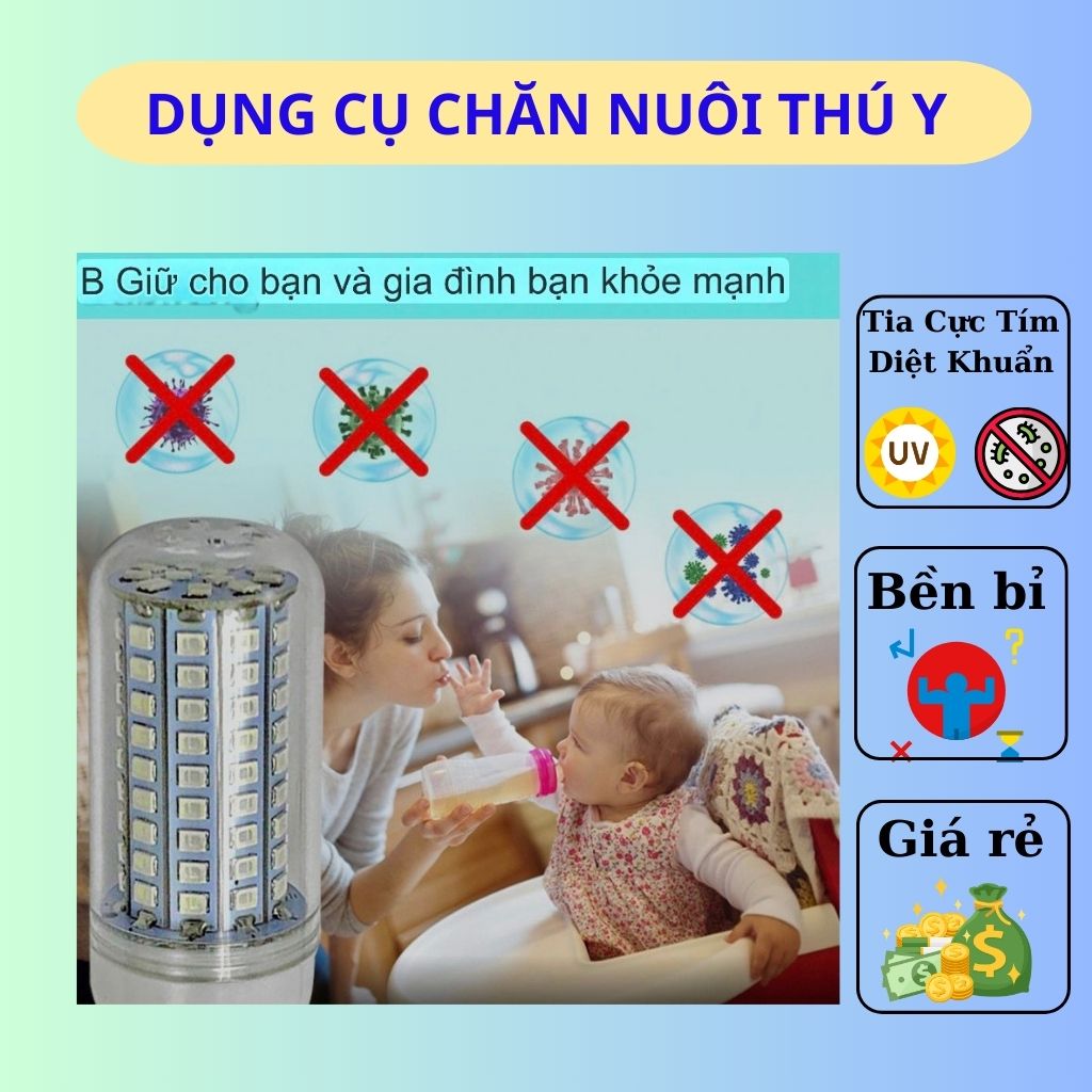 Bóng Đèn UVC Led Diệt Khuẩn 10W