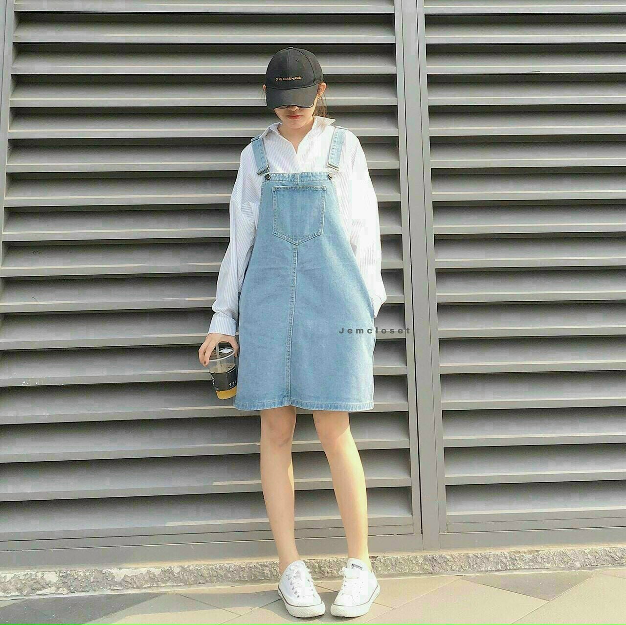 Yếm jean nữ, Yếm váy short ngắn nữ chất bò phong cách Hàn Quốc dây phối kiểu mới thời trang THUYDIEUSHOP97 trẻ trung năng động h019