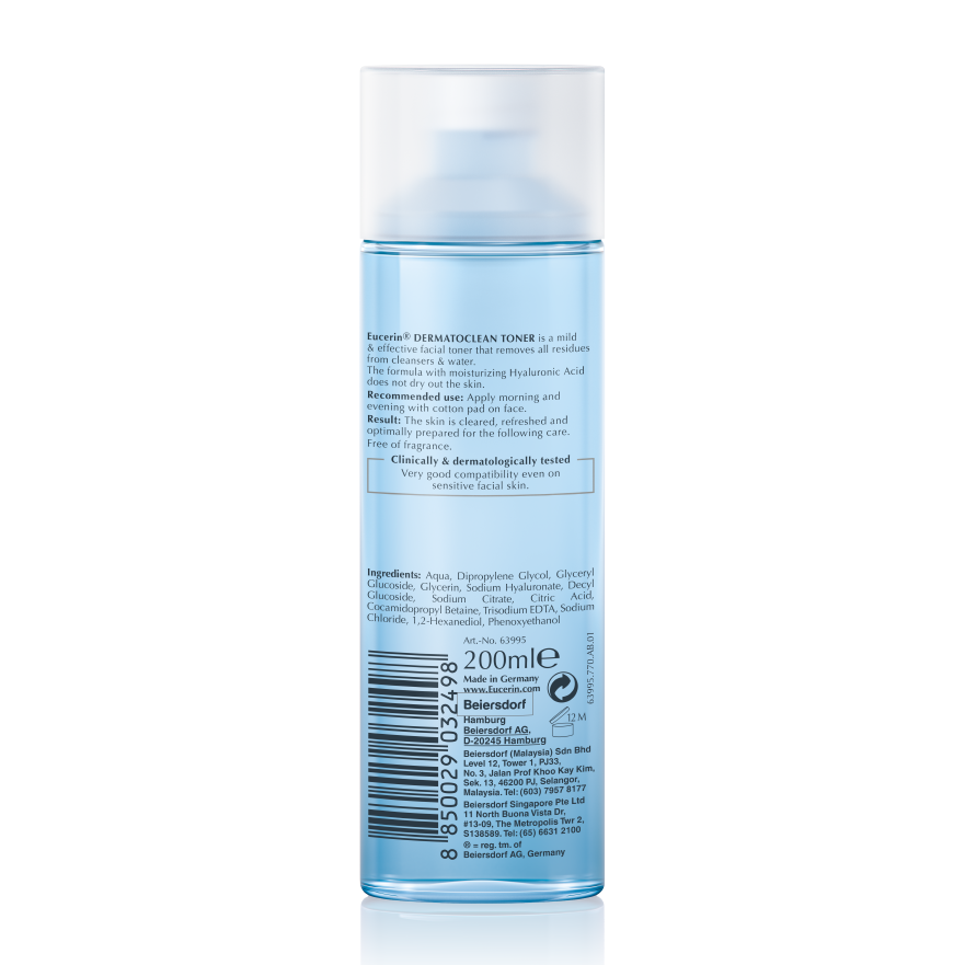 EUCERIN DERMATO CLEAN CLARIFYING TONER 200ML - Nước cân bằng dịu nhẹ