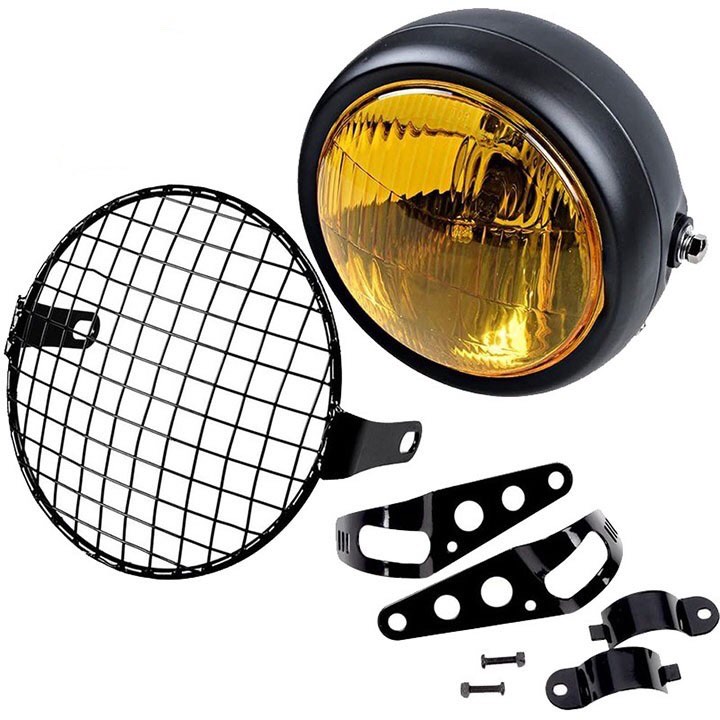 Khung bảo vệ đèn pha gd110 cafe race- m03 - lưới vuông
