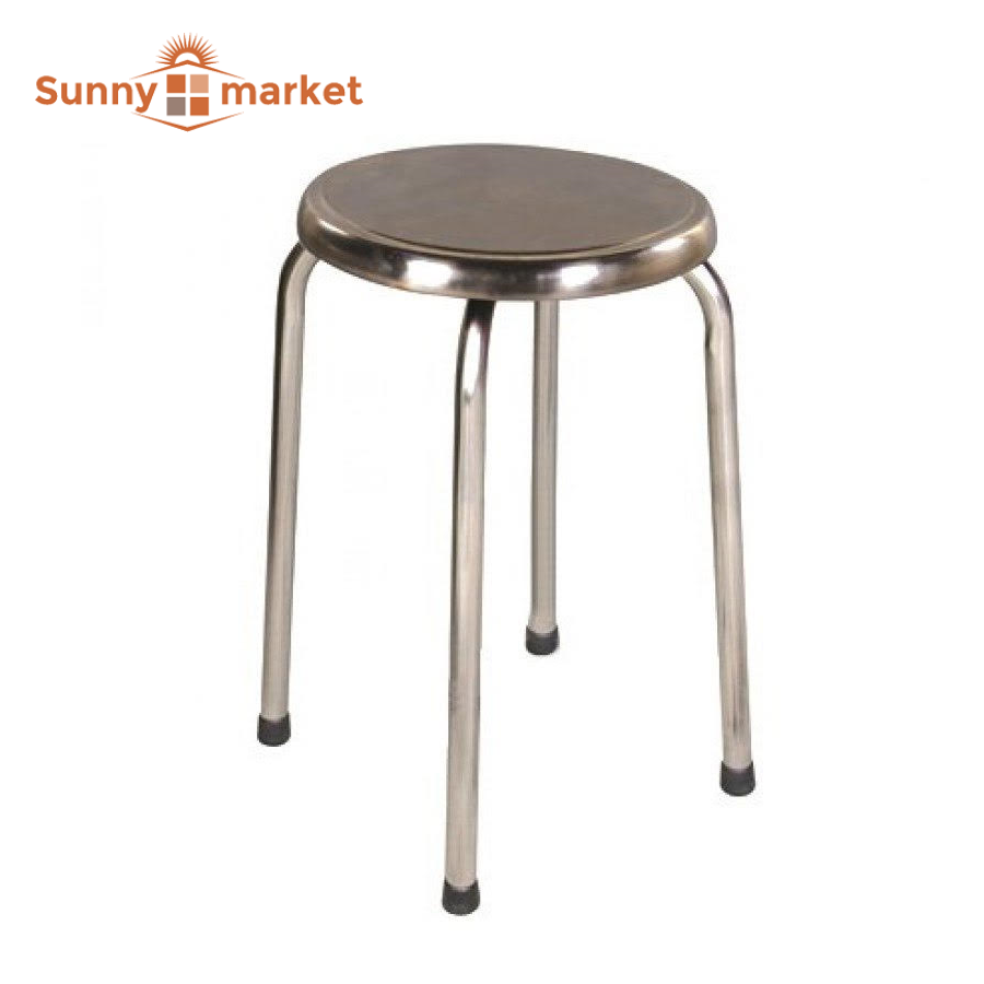 Ghế inox cao cấp mặt trơn, chắc chắn, đẹp, dễ xếp gọn
