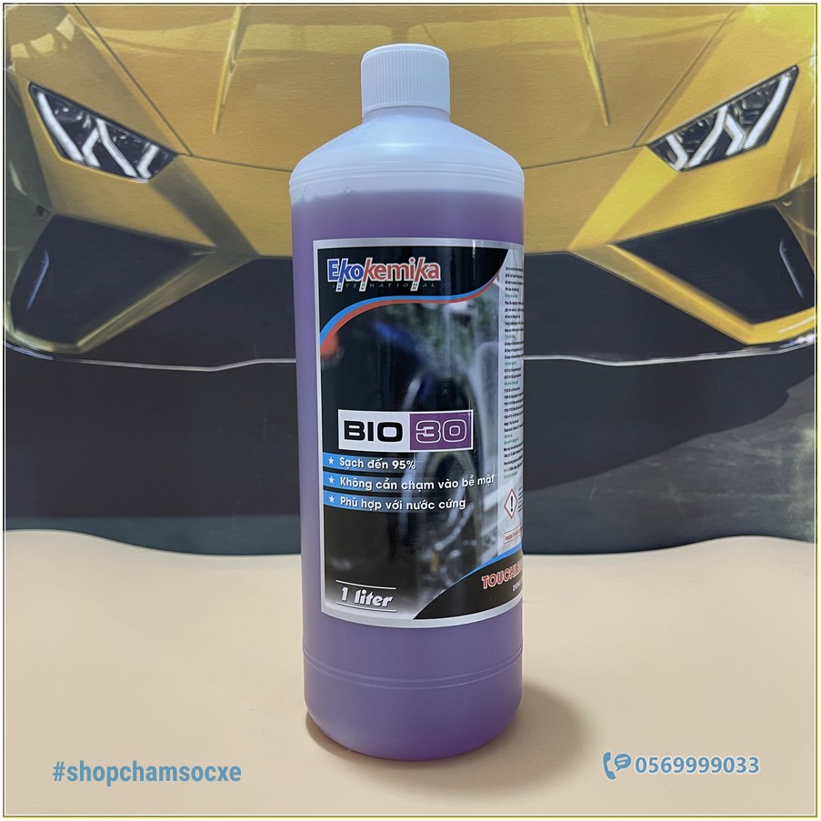 Nước rửa xe không chạm BIO30 Ekokemika chai 1L (ô tô con, xe máy)