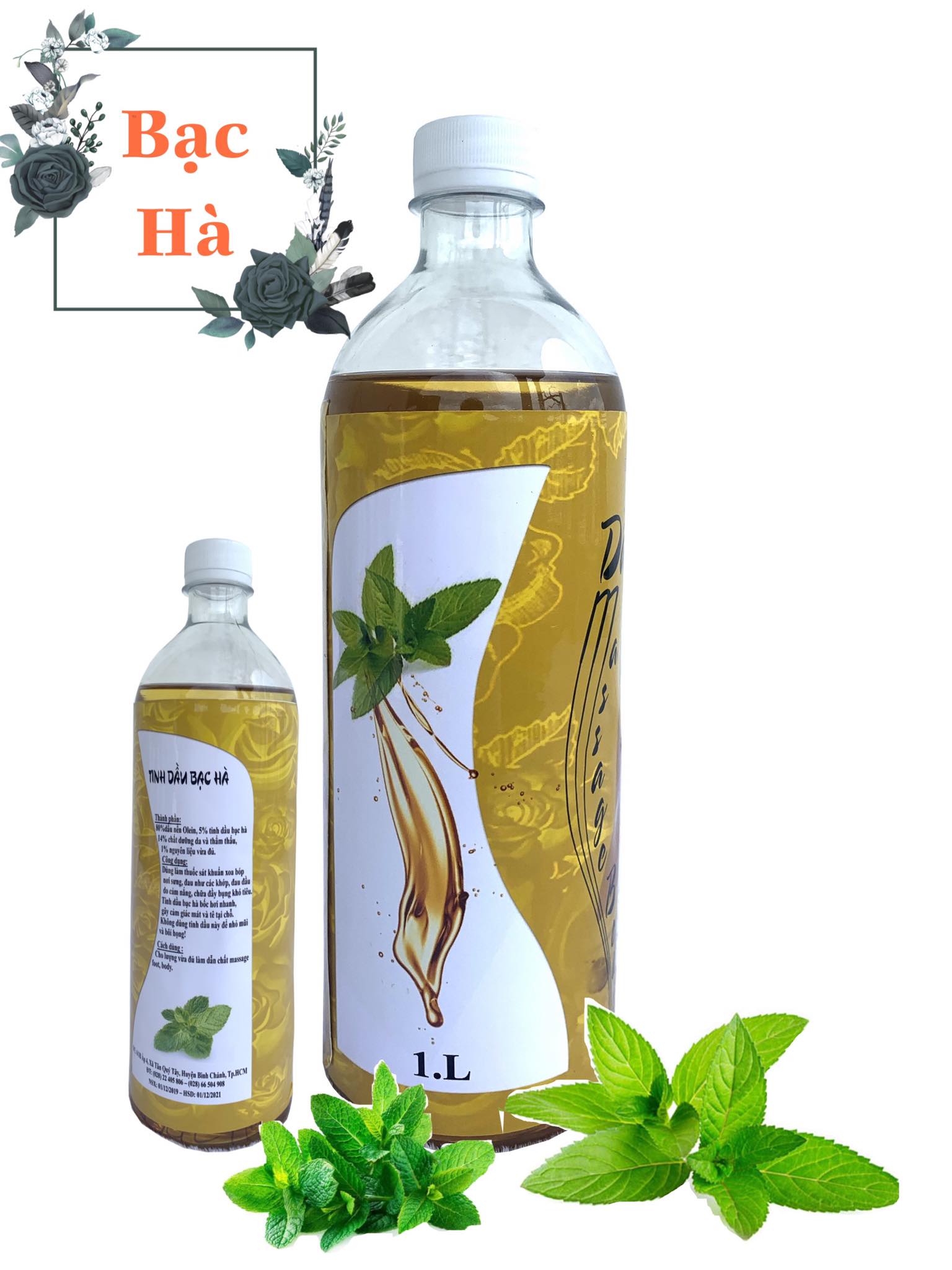 Dầu Massage Body Hương Bạc Hà - 1000ml
