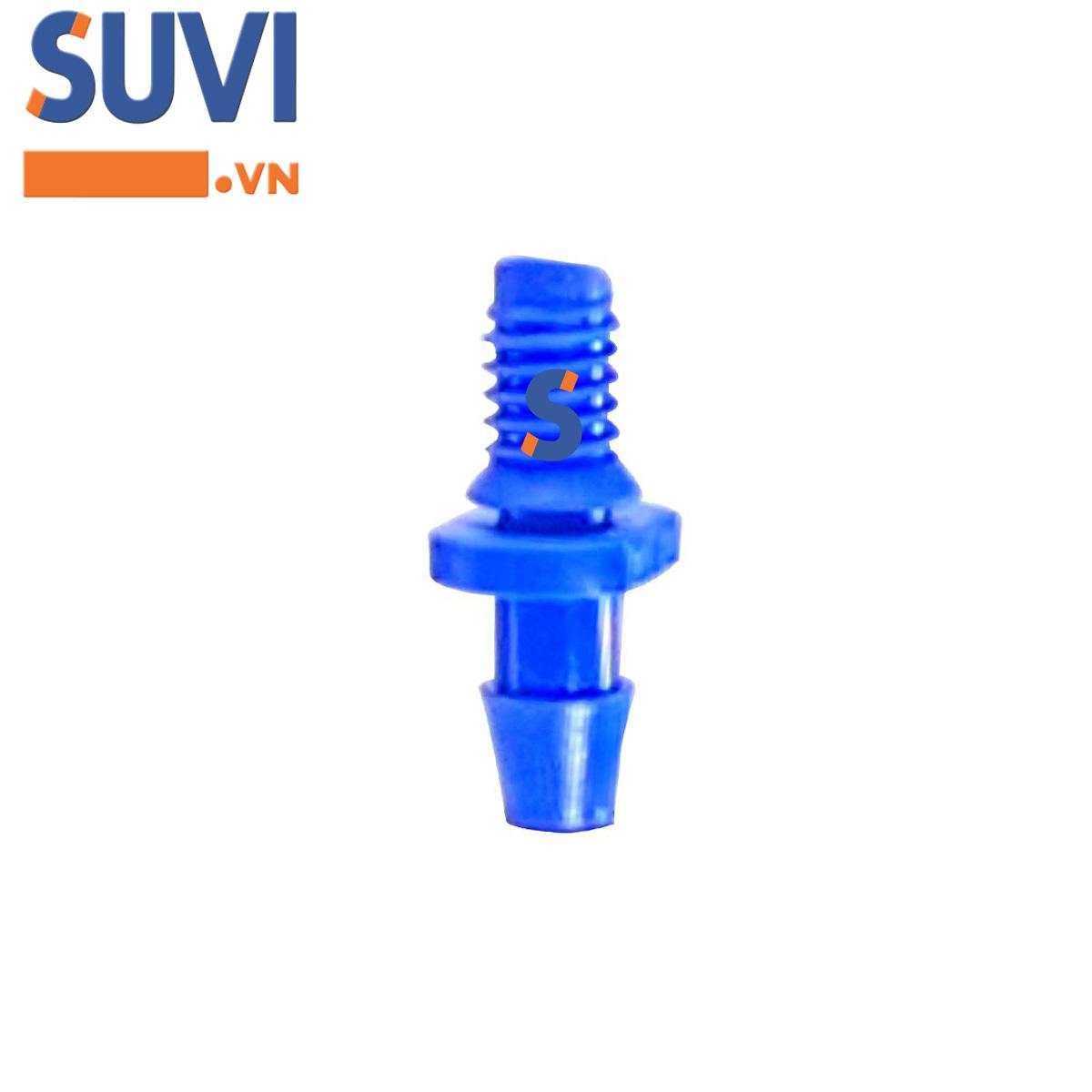 Bịch 100 Cái Nối béc tưới cây 2 đầu 5 Ly Ren Ngoài - Dùng Nối Ống Nước PVC 16,21 Và Dây 5-7mm Trong Hệ Thống Tưới Cây Tự Động [PKT5MM]