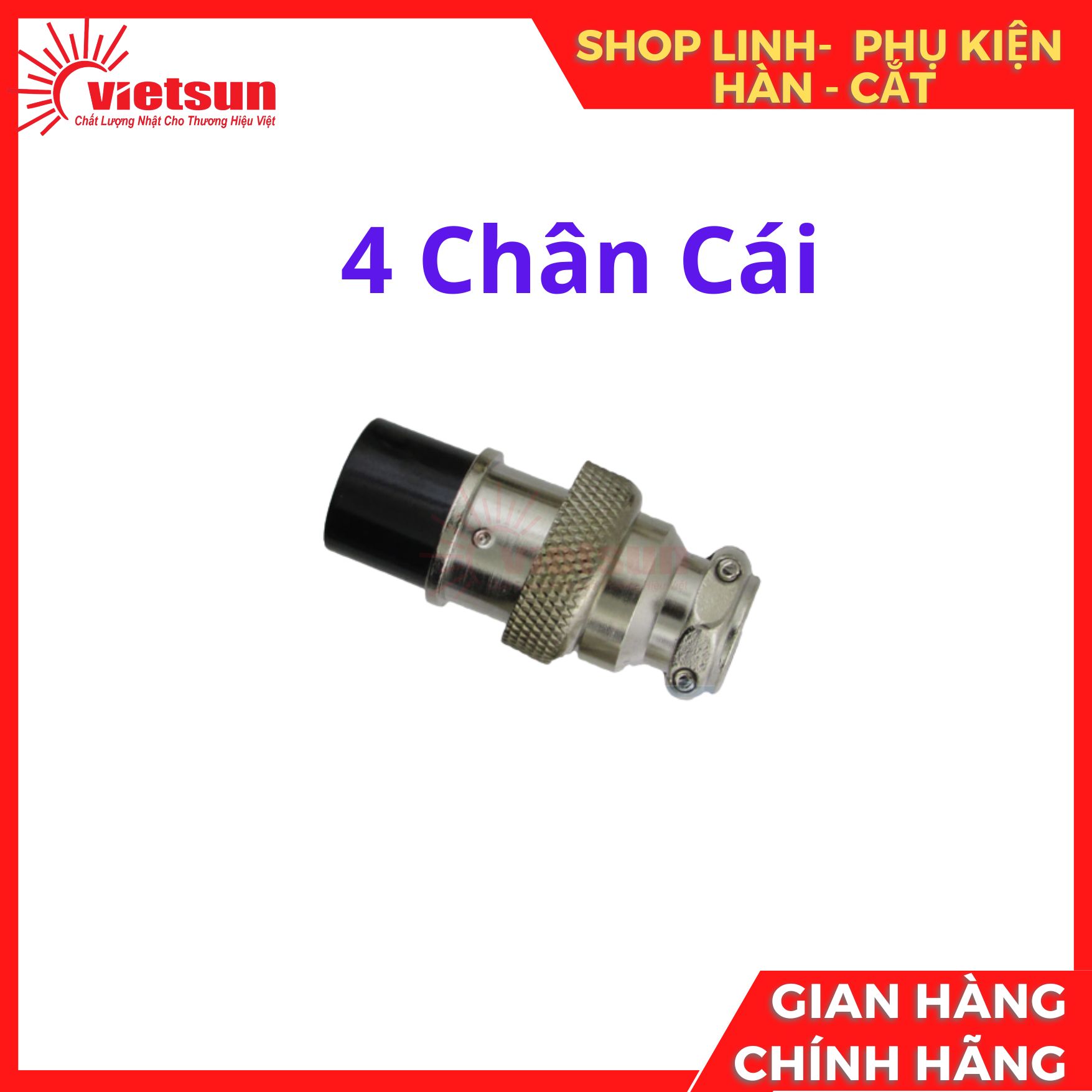 Giắc kết nối GX16 2 chân 4 chân đực - cái, thường dùng trong máy hàn