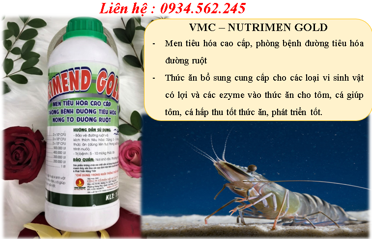 [ HÓA CHẤT THỦY SẢN ] - Men tiêu hóa cho tôm cá - VMC Nutrimen gold