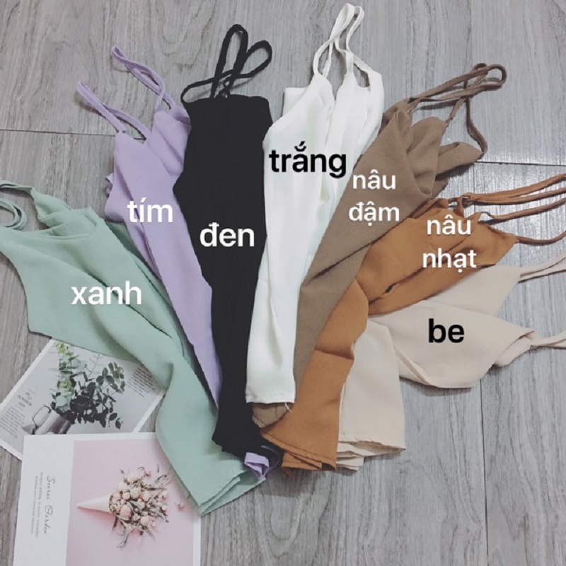[HCM]ÁO 2 DÂY BASIC VINTAGE SIÊU HOT ÁO 2 DÂY CỔ TIM NHIỀU MÀU KIỂU BASIC DỄ PHỐI ĐỒ