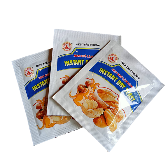 02 gói men nở làm bánh mì