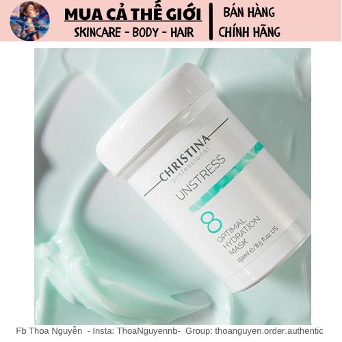 [GIẢM 5% ĐƠN 129K]Mặt nạ phục hồi Christina Unstress 8 Optimal Hydration Mask