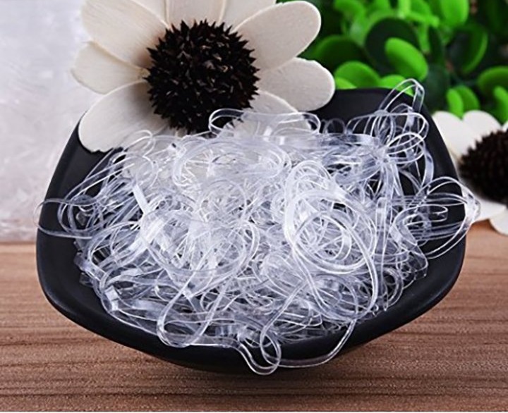 Túi 1kg thun (chun) cột tóc trong suốt Phụ Kiện 68